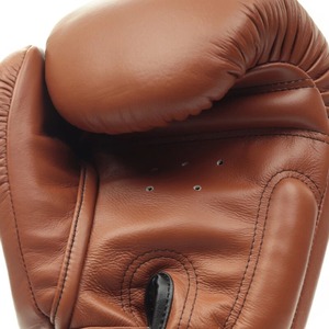 Guantes de boxeo gemelos marrones de gran calidad, venta al por mayor, guantes de boxeo de entrenamiento para adultos de piel de vaca Real personalizados, 2017 - Product Image 2