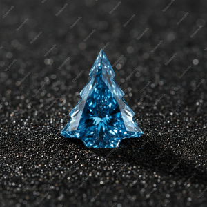 เพชรทรงคริสต์มาสสีฟ้าแฟนซี ขนาด 3.0 กะรัต ผลิตในห้องปฏิบัติการด้วยวิธี HPHT CVD ได้รับการรับรองจาก IGI GIA คุณภาพ VVS VS ขายส่ง - Product Image 6
