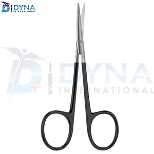 Tijeras de acero inoxidable, mango negro de 4,5 pulgadas, con borde dentado Micro recto - Product Image 6