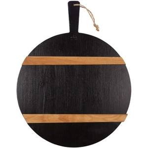 Blocs à découper en bois de haute qualité de forme ronde de couleur noire la plupart des ustensiles de cuisine de concepteur uniques de fantaisie d'Inde - Product Image 1