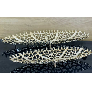 Assiettes de service en métal avec revêtement en poudre noire Vaisselle de service en aluminium pour restaurant Plateau de service pour aliments et collations - Product Image 6