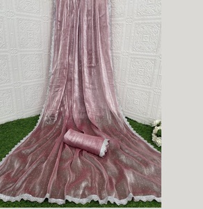 ผ้าส่าหรีสำหรับผู้หญิงผ้าส่าหรีแบบผ้าใยไหมแบบคลาสสิกสำหรับงานแต่งงานชุดทำงานล่าสุด - Product Image 1