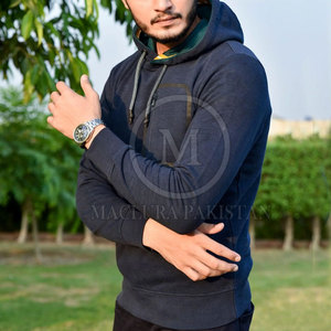 Soft Cotton Blend Printed Fleece <b>Pullover</b> Hoodie <b>for</b> <b>Men</b> Ribbed Cuffs Breathable Stretch Fabric Pocket Design <b>for</b> Outdoor - Product Image 6