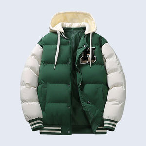 Veste d'hiver réversible pour hommes capuche amovible Camouflage motifs de dessins animés broderie personnalisée Logo imperméable Street Wear - Product Image 6