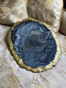 DISEÑOS Bandeja de servicio de epoxi de resina hecha a mano Esenciales de cocina únicos para el hogar Restaurante Hotel Servicio decorativo Tra - Product Image 3