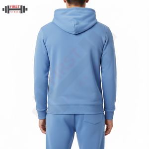 Ensemble de survêtement en molleton technique en coton 100% pour homme, surdimensionné, nouveau design, deux pièces, pantalon de jogging, sweat-shirt à capuche, français - Product Image 2