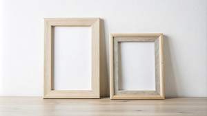 Modern Sleek Square Design Stainless Steel Photo <b>Frame</b> Single Tone <b>White</b> Bone for All Dimensions for Home Decoration - Product Image 2