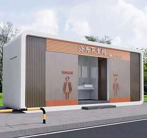 Tùy chỉnh ngồi xuống ngồi xổm nhà vệ sinh gốm phòng tắm công cộng với hai nhà vệ sinh cho nam và nữ nhà vệ sinh du lịch ngoài trời prefab - Product Image 1