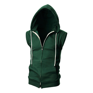 เสื้อฮู้ดแขนกุดสำหรับผู้ชายเสื้อมีฮู้ดแฟชั่นสำหรับผู้ชายเสื้อออกกำลังกายกล้ามเนื้อแขนกุดน้ำหนักเบาขายดี - Product Image 1