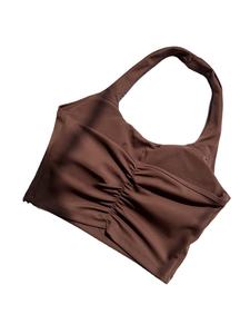 Camiseta Deportiva Corta para Mujer, Multicolor, con Volantes, Transpirable y Agradable al Tacto, para Yoga y Fitness, con Logotipo Frontal, para Usar por Dentro y por Fuera - Product Image 5