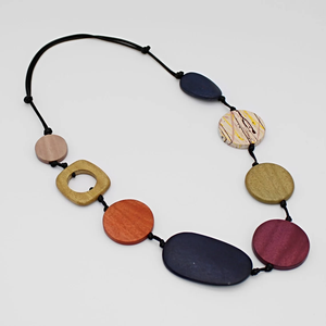 Collier en bois de qualité supérieure cordon de coton Vintage fait à la main dernier collier en bois pour les femmes cadeau de noël - Product Image 4