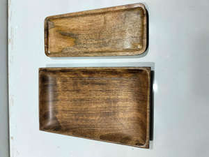 Plateau de service élégant en bois d'acacia écologique avec petits bols, finition polie, pour cadeaux d'affaires et toutes occasions - Product Image 2