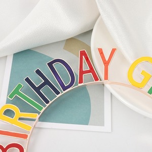 Kit de fête d'anniversaire pour filles comprenant une bannière, un serre-tête et une écharpe, ensemble de décoration d'anniversaire réutilisable pour l'intérieur - Product Image 6