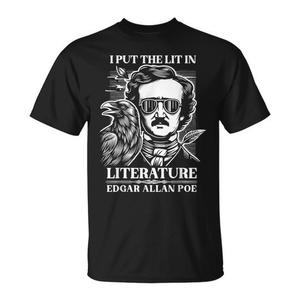 T-Shirt 'Nevermore' di Edgar Allan Poe: Rendendo Omaggio al Patrimonio Letterario con un Tocco Moderno - Product Image 1