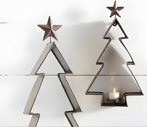Hot Sale Christmas <b>Tree</b> Shape Metal Tealight Candle Holders with <b>Star</b> Top <b>For</b> Christmas Event Party Table Decoration - Product Image 4