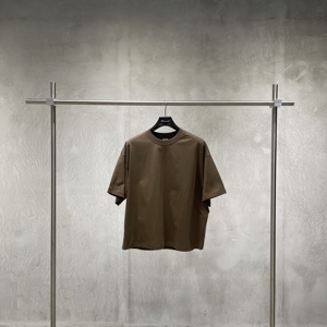 T-shirt pour homme en soie glacée SORONA 240g, coupe ample, couleur unie, manches courtes - Product Image 3