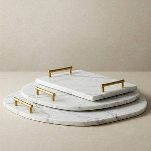 Bandeja navideña de mármol de diseño de lujo, acento decorativo para vacaciones, exhibición y regalo, decoración festiva perfecta para el hogar - Product Image 3