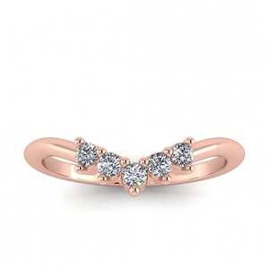 Joyería de moda, anillo de boda de diamante cultivado en laboratorio de corte redondo, anillo de apilamiento de banda curva para mujer, joyería personalizada, anillo de promesa para mujer - Product Image 5