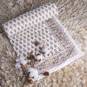 Wholesale Best Price Reversible Baby Quilt Handblock Printed Cotton Dry Cleaned <b>Bedding</b> Winter Blanket for Children - Product Image 3