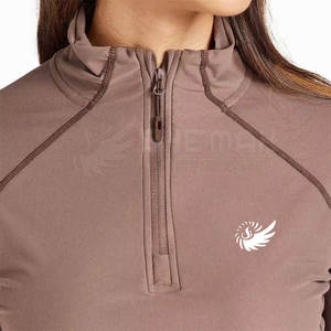 Capas base de equitación de manga larga con media cremallera de alta calidad, superventas, Base de equitación, capa de carreras, camisa de caballo transpirable - Product Image 3