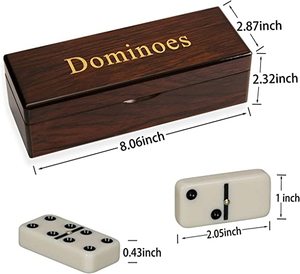 Ouble 6 omominoes IFT et 28 Tiles con Pinner in ooooden Ox ox - Product Image 3