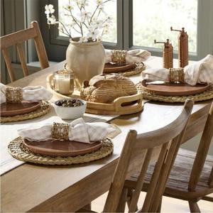 Manteles individuales naturales con cargador de placa tejida, productos ecológicos hechos en Vietnam, decoración de mesa, manteles individuales tejidos al por mayor - Product Image 5