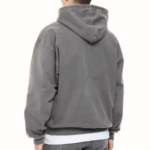 Pull chaud en coton de haute qualité Sweats à capuche pour hommes avec impression personnalisée et logo brodé Vente en gros - Product Image 4
