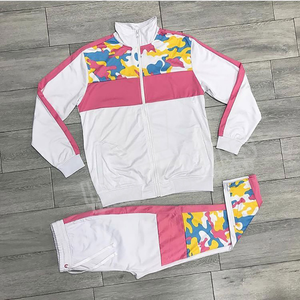 Venta al por mayor de fábrica para hombre 100% poliéster a prueba de viento ropa deportiva chándal 2 piezas Jogger Fitness conjuntos ropa deportiva gimnasio ropa hombres - Product Image 2