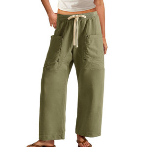 Plus Size Cotton Made Cargo Trousers Plus Size Women Cargo Trouser Unique Style Women Cargo Trousers - Product Image 1