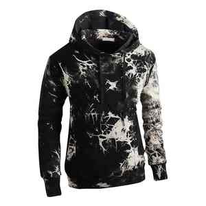 Sudaderas con capucha tejidas con tinte de corbata para hombre, impresión por transferencia de calor, aceptamos sudaderas con capucha transpirables sostenibles antiarrugas de tamaño personalizado para hombre - Product Image 3