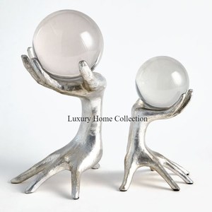 Moderne Meilleure Vente Métal Plaqué Or Hommes Et Femmes En Argent Poli Bague Ronde Moderne Art Créatif À La Main Décor À La Maison Accent - Product Image 5