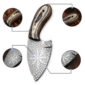 Couteau à désosser Burraq fait main en acier D2 de 2 mm d'épaisseur avec manche en bois et étui en cuir, cadeau idéal pour le camping et la chasse - Product Image 4
