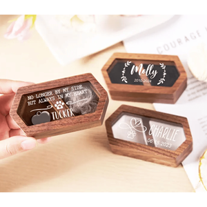 Venta al por mayor de urnas de recuerdo de piel de mascota personalizadas de madera de estilo bonito para cenizas urna para mascotas de Vietnam Funeral Supplies - Product Image 1