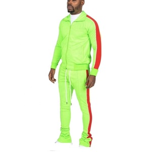 Traje apilado para hombre, conjunto de chándal holgado de dos piezas, ropa de calle, chándal, pantalones acampanados para correr, ropa transpirable de peso pesado para adultos - Product Image 3