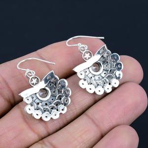 Boho Style classique boucles d'oreilles bijoux pour femmes bijoux en argent 925 argent Sterling bleu topaze pierres précieuses boucles d'oreilles faites à la main cadeau - Product Image 2