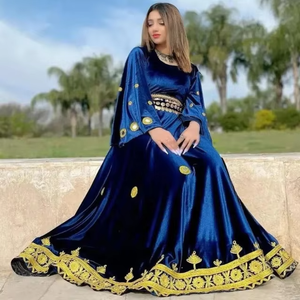 Robe maxi ethnique bohème tribale vintage afghane faite à la main avec dentelle, boutons, taille naturelle, vêtements traditionnels pour femmes, vente en gros - Product Image 3