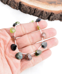 Cuentas de Turmalina Multifacética en Forma de Pera, Piedra Preciosa Natural, Piedra Preciosa para la Elaboración de Joyería Fina - Product Image 4