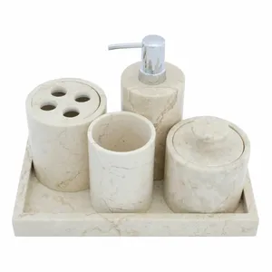 Soporte para cepillo de dientes de mármol champán, soporte para cepillo de dientes de mármol en blanco, soporte para cepillo de dientes redondo - Product Image 5