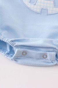 Ensemble confortable pour enfants avec design amusant d'Halloween, ensemble d'appliques à bulles bleues pour motif solide d'Halloween - Product Image 4