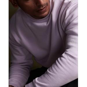 Jersey de cuello redondo de 320G para hombre, sudadera personalizada sólida con capucha de rizo francés, bordado, manga larga, informal, estampado de gran tamaño, Top de punto - Product Image 4