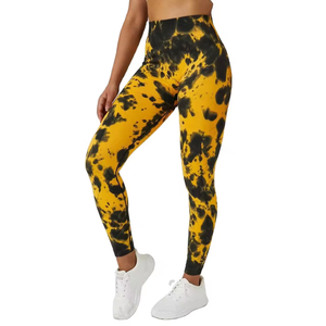 Taille haute Compression Stretch Gym Sport Workout Leggings Serré Sans Couture Yoga Leggings Leggings Logo Personnalisé Sport Yoga Pantalon - Product Image 5