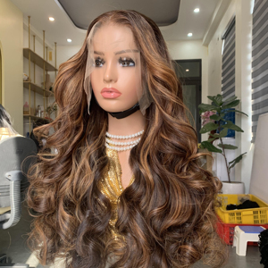 Vente en gros de cheveux vietnamiens Remy à cuticule alignée, perruque frontale droite et colorée avec teinture - Product Image 1