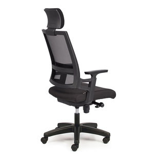 HOM1085-02 Chaise de bureau ergonomique pivotante avec dossier en maille et appui-tête, chaise de personnel minimaliste réglable pour la maison, le bureau ou l'atelier, en tissu durable avec mousse PU - Product Image 2