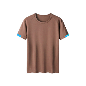 Camiseta de punto transpirable para hombre, novedad de 2022, venta al por mayor con logotipo personalizado, patrón sólido, estilo Formal - Product Image 5