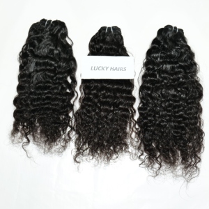 Paquetes de cabello humano virgen crudo Cutícula sin procesar alineada 100% Extensiones de cabello humano de templo indio - Product Image 2