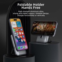 Banque d'alimentation sans fil magnétique 2 en 1 avec écran numérique, câble intégré, 10000 mAh, charge rapide pour téléphone portable, type C