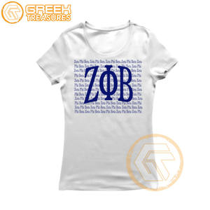 Haut coton XL T-Shirt personnalisé Zeta Phi Beta sororité vêtements High-Tech plaine décontracté femmes fraternité en gros - Product Image 1