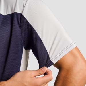 T-shirt en maille 100 % polyester Pro Tennis bleu marine-gris - Product Image 6