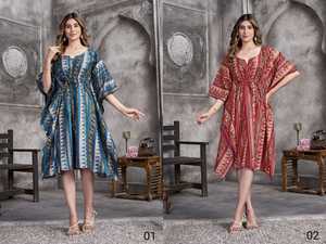 Robe maxi kaftan bohème sur mesure en modal tissé et taffetas, épaules dénudées, pour femmes, vêtements de plage et de villégiature - Product Image 5