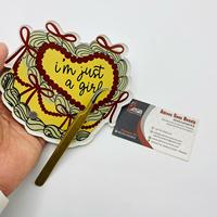Ubin bulu mata akrilik kustom berkelanjutan terbaru hanya i m bulu mata perempuan desain bunga hati grosir alat bulu mata